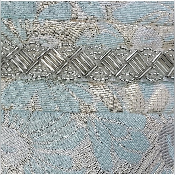 Ryu Mint Sleeveless Brocade A-Line Dress - Picture 4 of 16